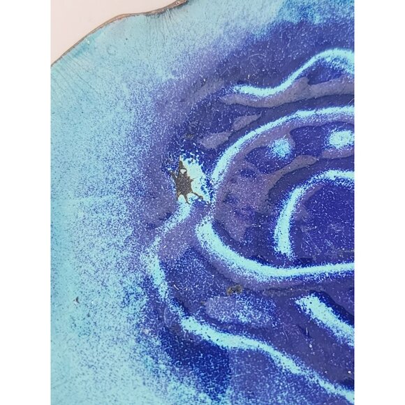 Vintage Handcrafted Enamel Copper Trinket‎ Dish With Abstract Design - Picture 4 of 9